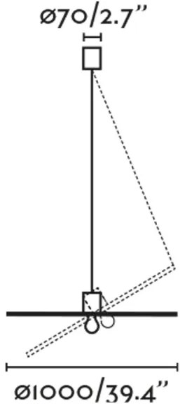 FARO 68590-70 - Lampadario su corda COSTAS 1xE27/15W/230V d. 100 cm nero/rattan