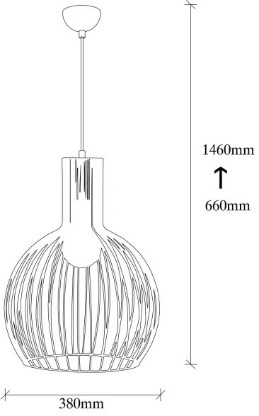 Lampadario su filo FELLINI 1xE27/100W/230V