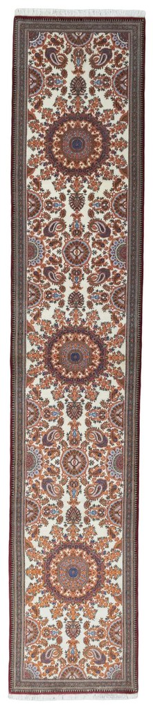 Ghom Tappeto persiano 80 x 400 Beige (Iran) Annodato A Mano