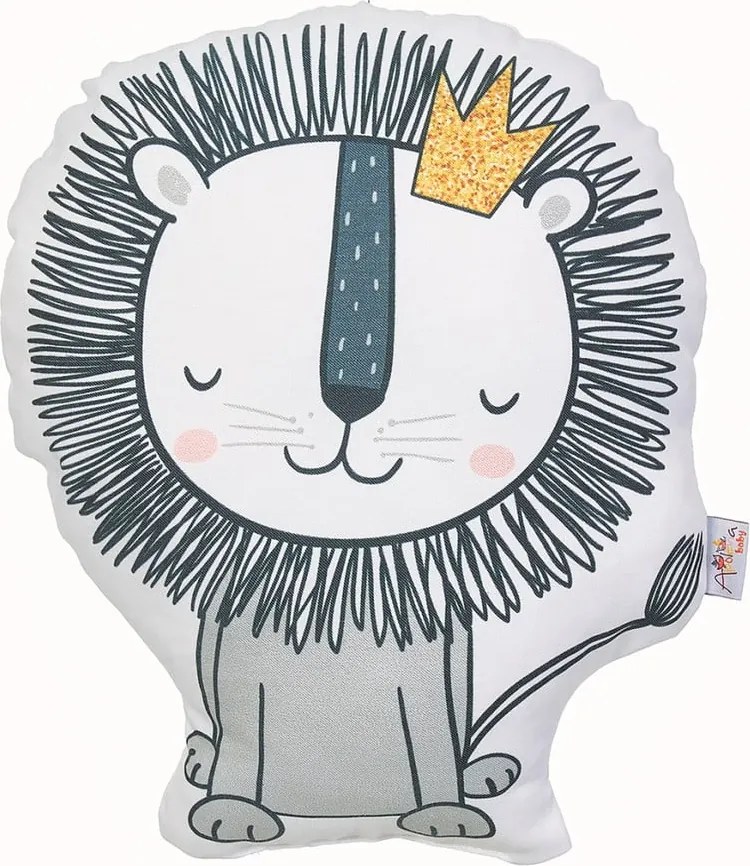 Cuscino per bambini in misto cotone Mike &amp; Co. Cuscino NEW YORK Leone, 33 x 28 cm - Mike &amp; Co. NEW YORK