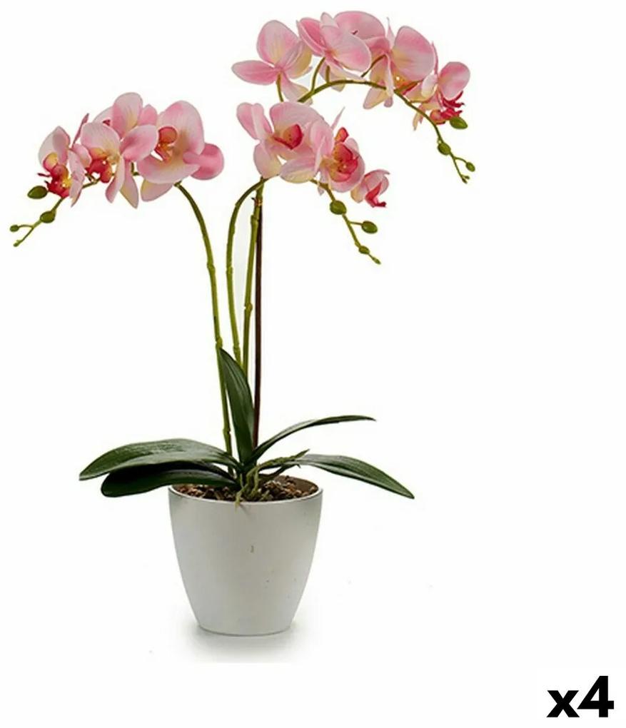 Pianta Decorativa Orchidea Plastica 20 x 49 x 26 cm (4 Unità)