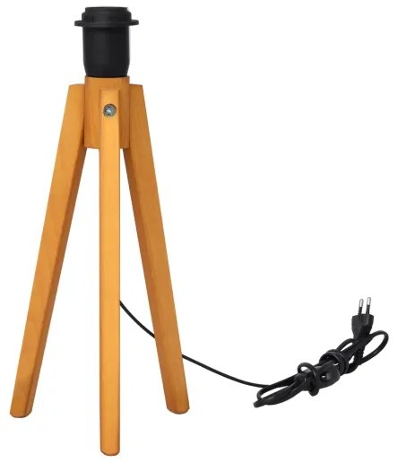 Lampada da tavolo ALBA 1xE27/15W/230V nero/oro/quercia