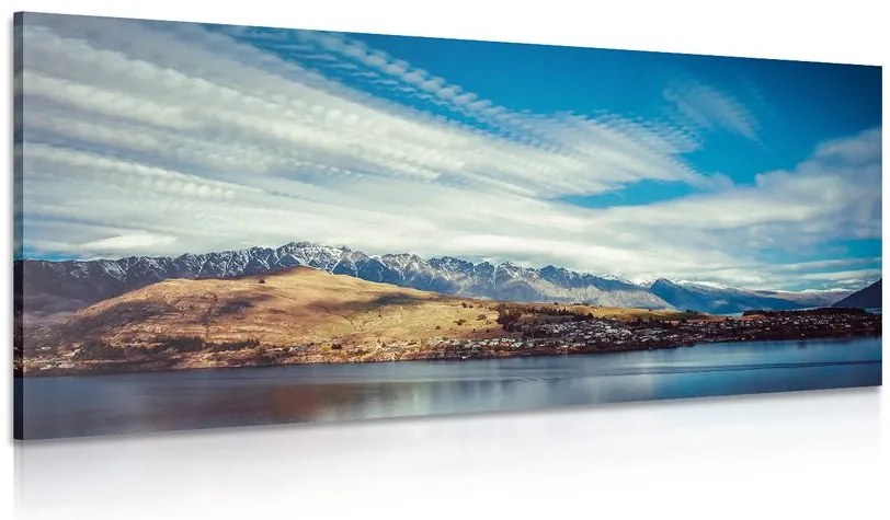 Quadro su tela – Sole al tramonto sopra il lago