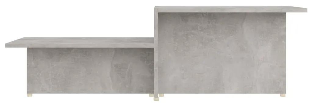 Tavolino salotto grigio cemento 111,5x50x33cm legno multistrato