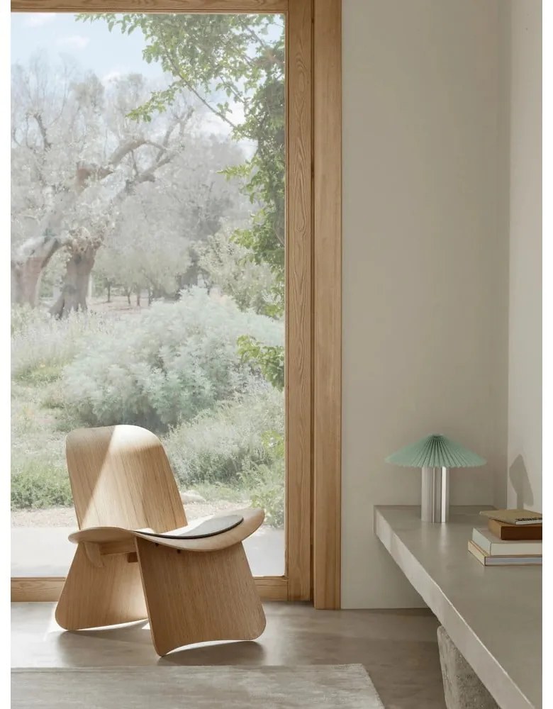 Lampada da tavolo gialla/argentata con paralume in tessuto con intensità regolabile (altezza totale 36 cm) Taite – Blomus