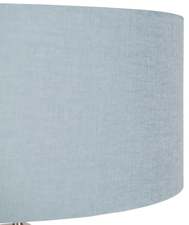 Lampada da terra a treppiede in legno bianco con paralume minerale 50 cm - Puros