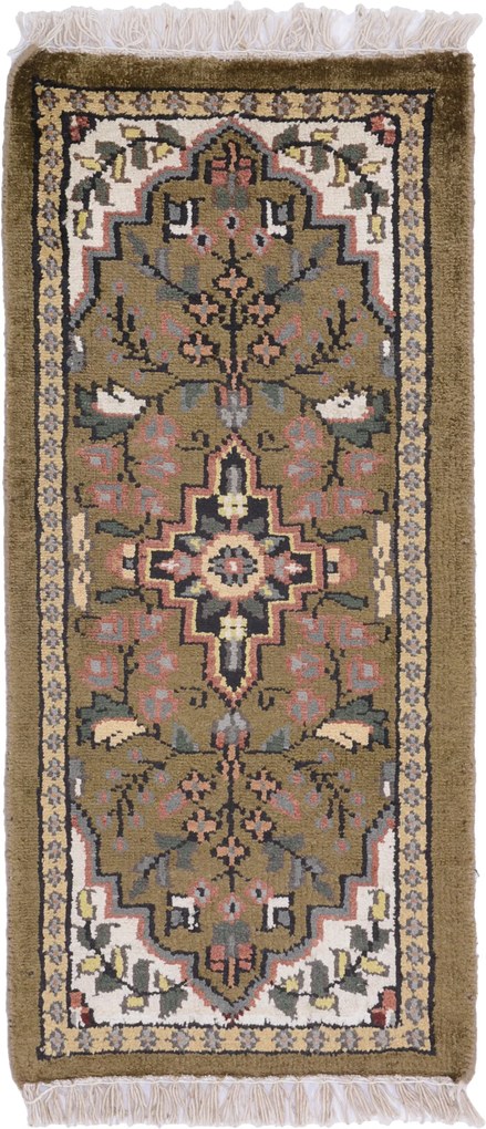 Agra Tappeto 60 x 30 (Indian) Annodato A Mano