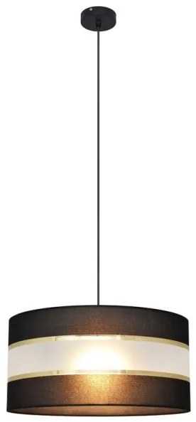 Lampadario a sospensione con filo HELEN 1xE27/15W/230V diametro 40 cm nero/oro