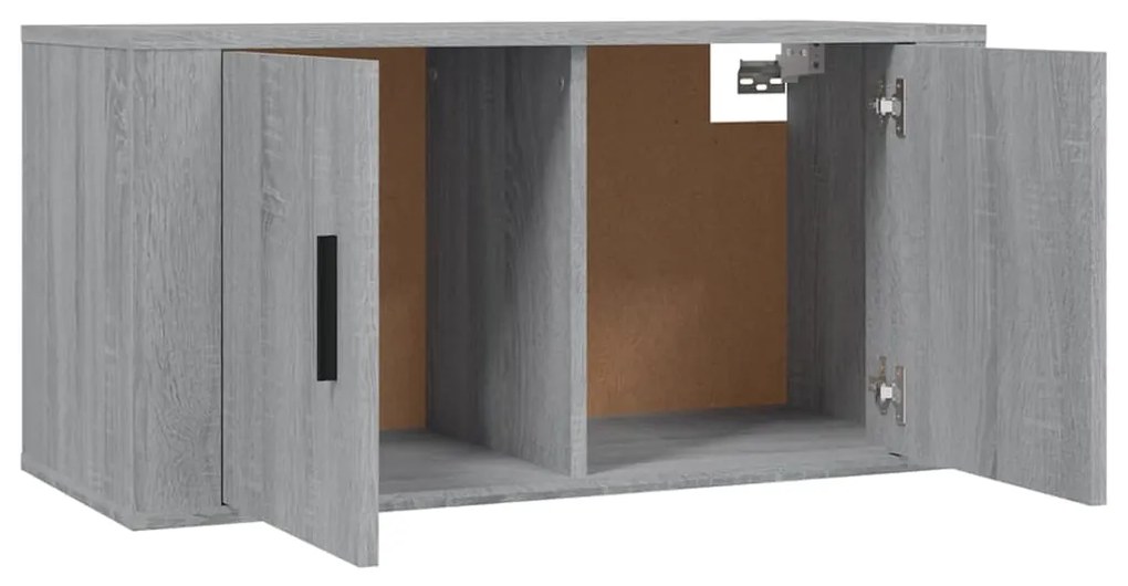 Set Mobili Porta TV 2 pz Grigio Sonoma in Legno Multistrato