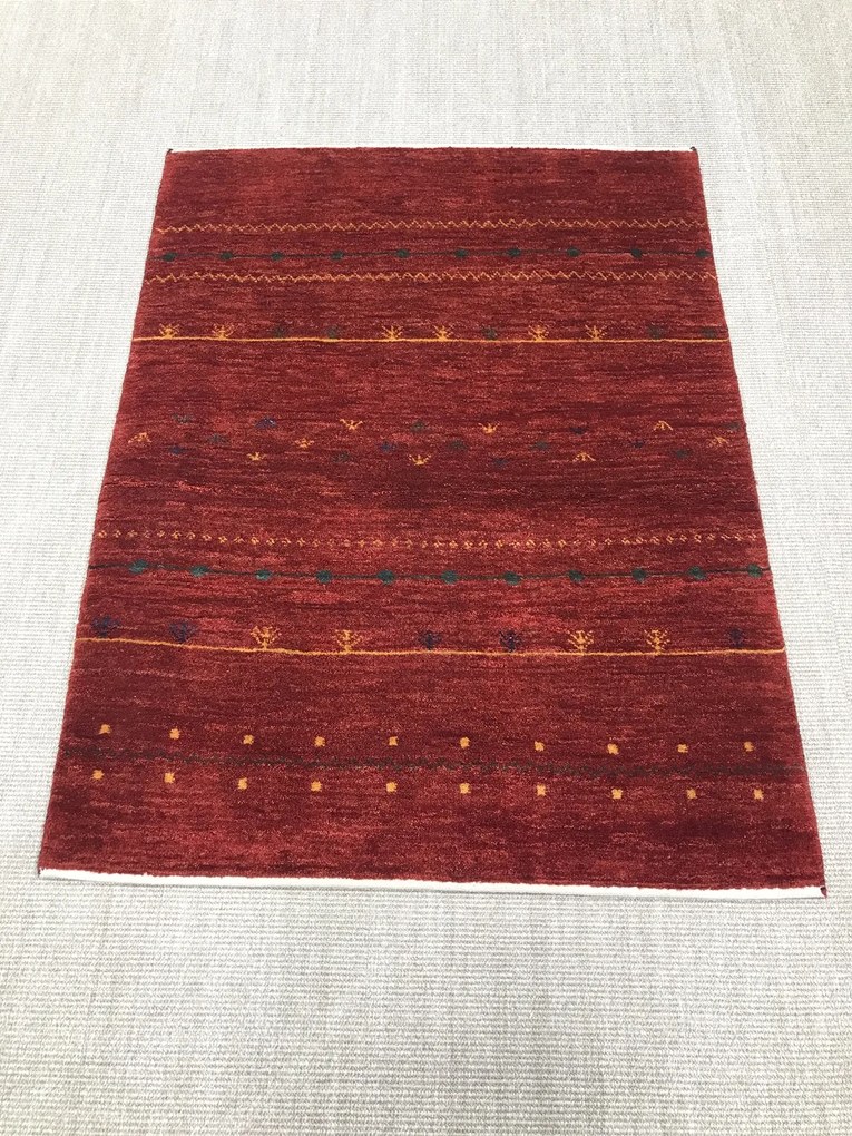 Gabbeh Tappeto 150x110 Rosso (Iran) Annodato A Mano