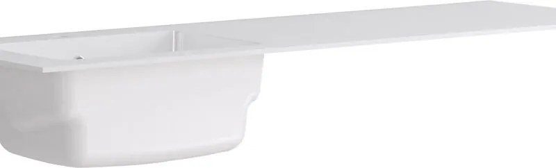 Lavatoio per bucato in resina bianco L 176 x P 51.5 x Sp 176 cm da interno ed esterno