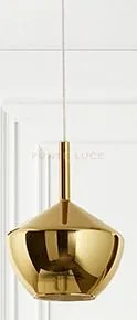 Vetro 1 luce attacco e27 oro specchiato rain d.20cm rosone acquis...