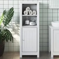 Mobile da Bagno BERG Bianco 40x34x110 cm Legno Massello di Pinocod mxl 131735