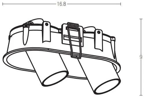 Zambelis Z11207-W - LED Faretto da incasso 2xLED/7W/230V CRI90 bianco