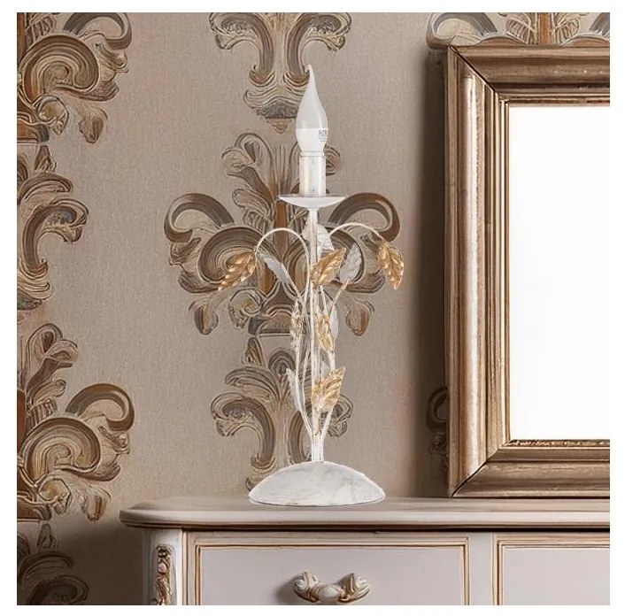 ONLI - Lampada da tavolo COLLANA 1xE14/6W/230V 40 cm bianco