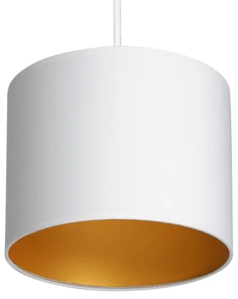 Lampadario a sospensione con filo ARDEN 1xE27/60W/230V diametro 18 cm bianco/oro