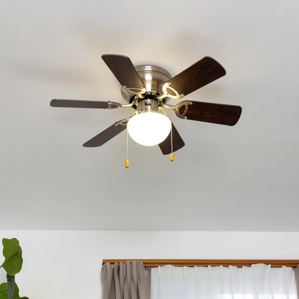 ZEVENTI - Ventilatore da soffitto GALDANA 1xE27/60W/230V marrone/beige