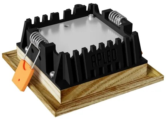 APLED - Lampada LED SQUARE WOODLINE LED/3W/230V 4000K 9x9 cm cenere legno solido
