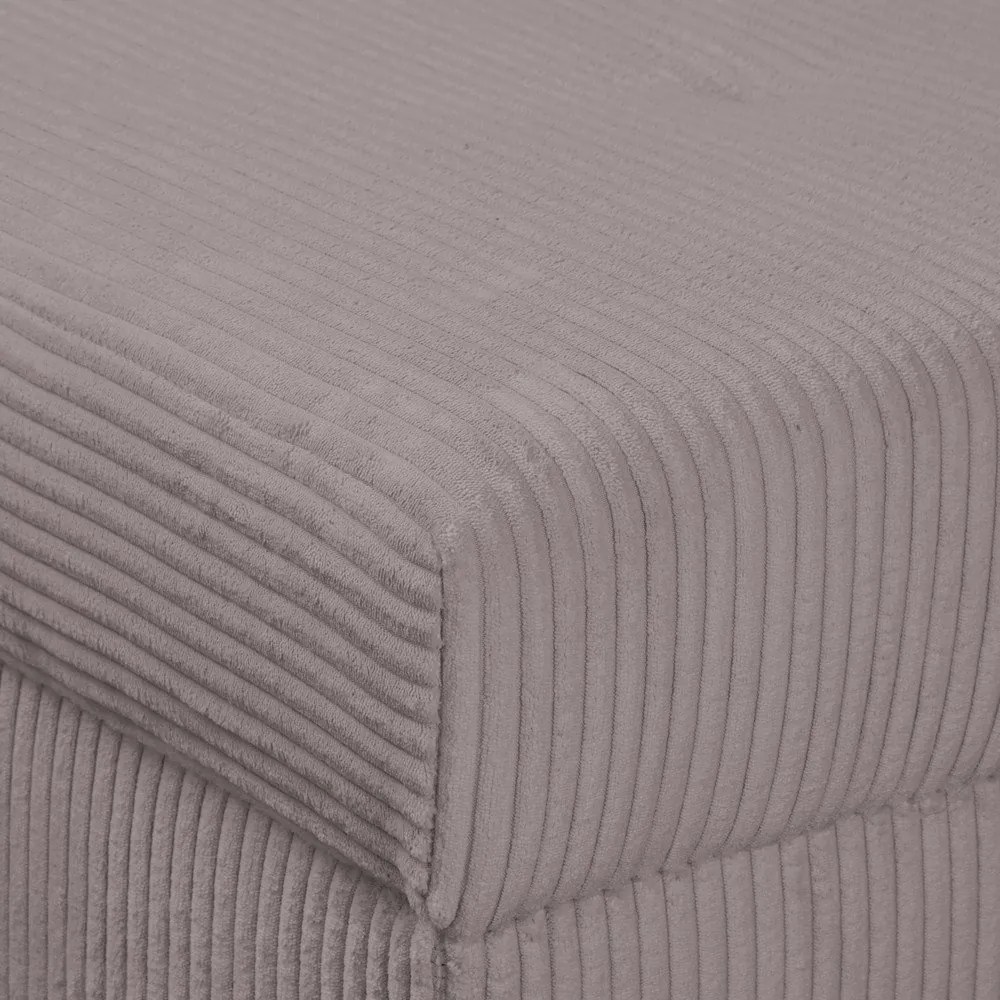 Divano angolare in velluto a coste grigio (angolo destro) Ariella - Ropez