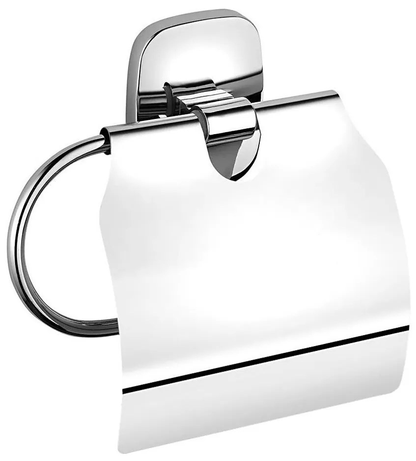Aqualine - Porta carta igienica con protezione RUMBA cromo lucido