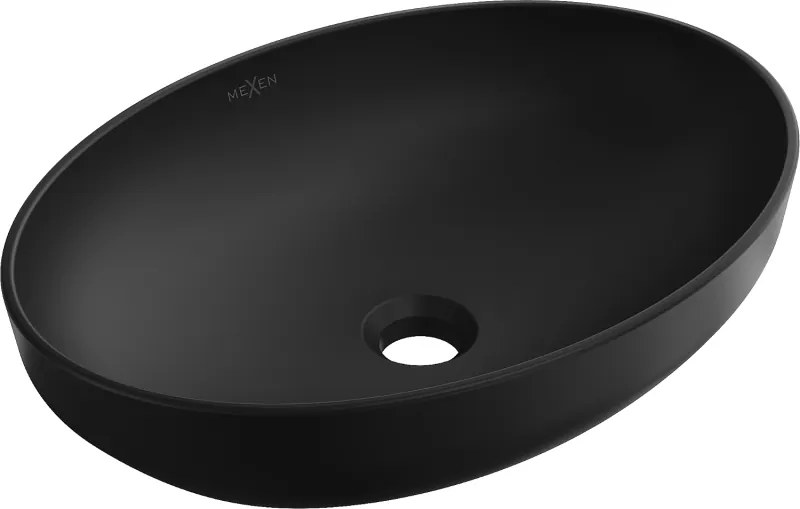 Mexen Cornelia lavandino da appoggio 50 x 37 cm, nero opaco - 21885085
