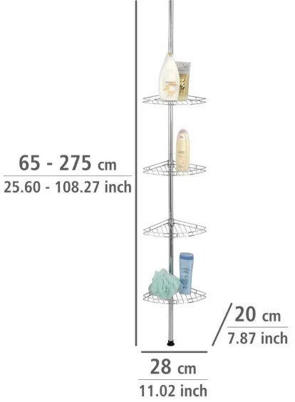 WENKO 18596100-Elemento angolare PREA 28x200 cm acciaio inox/cromo lucido