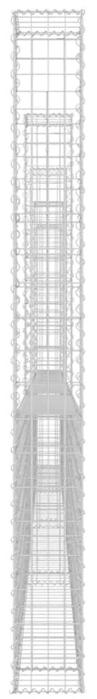 Gabbione a U con 6 Pali in Ferro 620x20x200 cm