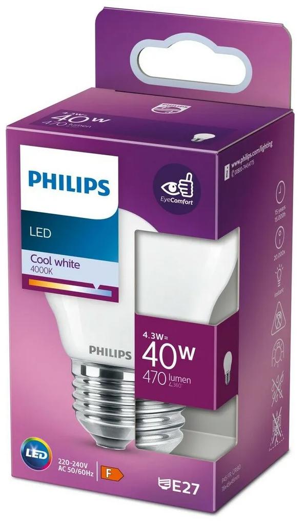 Lampadina LED Philips   4,5 x 7,8 cm E27 F 470 lm 4,3 W (4000 K)