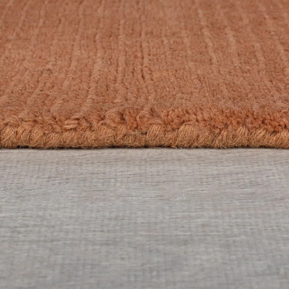 Tappeto in lana color mattone 160x230 cm - Flair Rugs