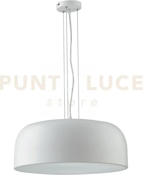 Lampadario a sospensione bistrot bianca 4 luci attacco e27 52x52x22...