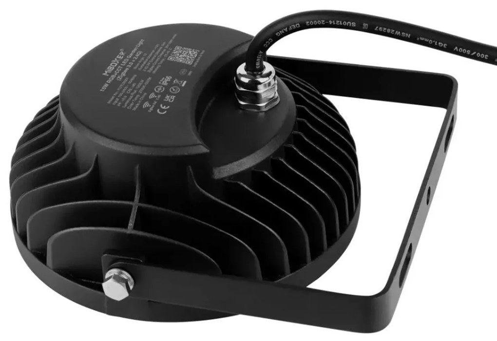 Faro LED 15W RGB+CCT IP66 da Telecomando con Picchetto e Staffa Colore RGB+CCT