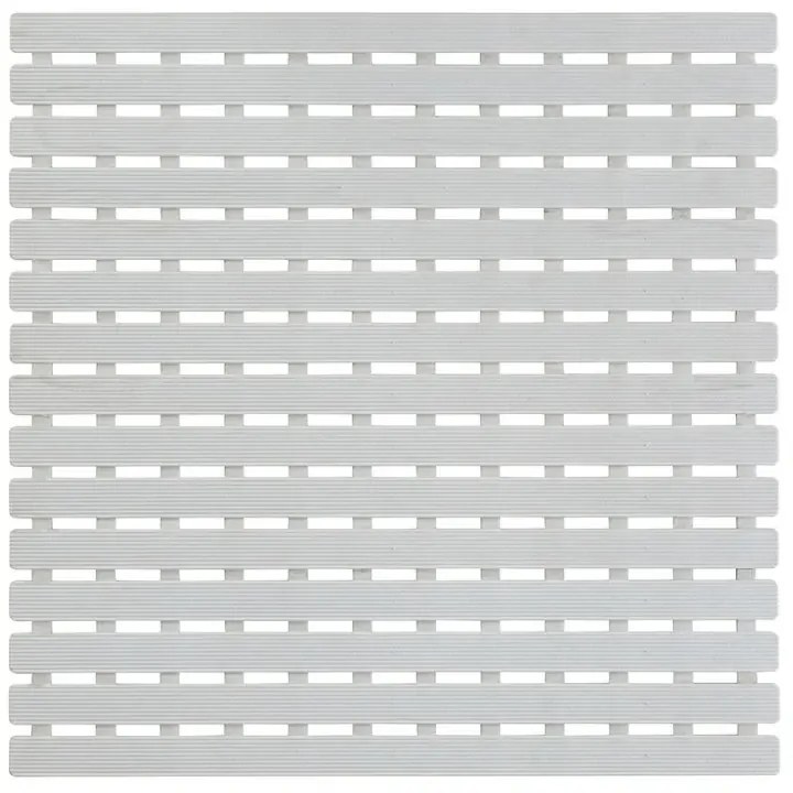 Pedana Doccia 54 x 54 in Plastica con Gommini Antiscivolo Bianca