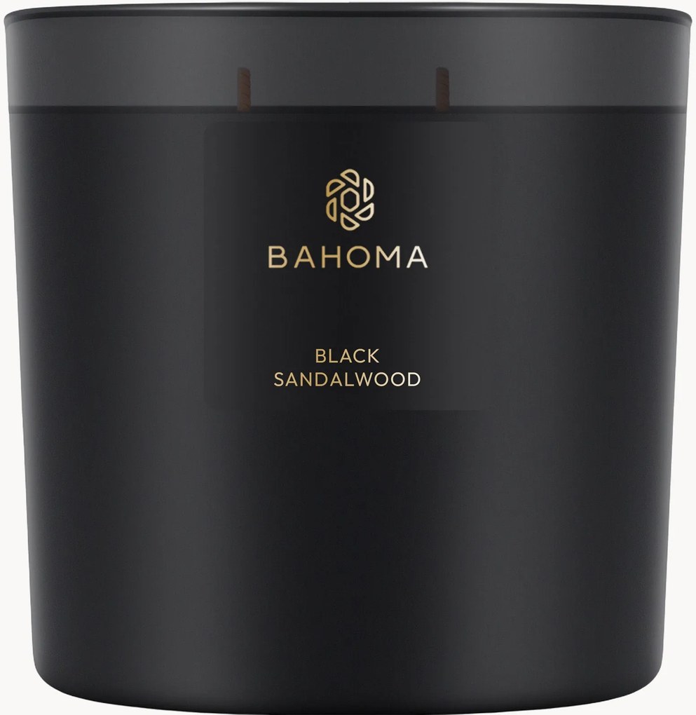 Candela profumata fatta a mano a tre stoppini Black Sandalwood (Nettarina, Narciso & Sandalo)