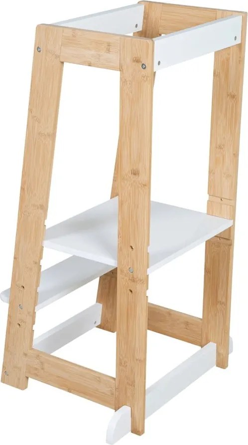 Torre di apprendimento bianca in bambù – Roba