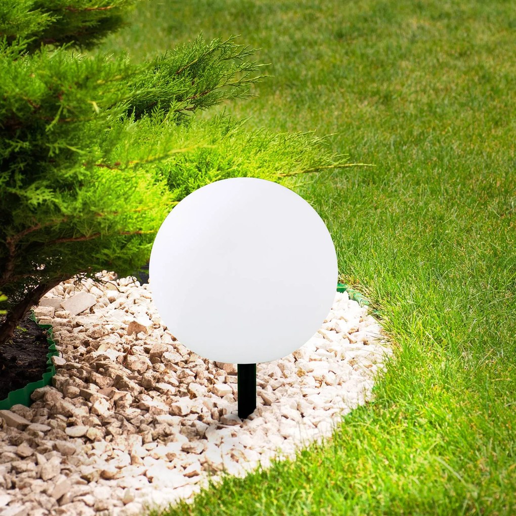 Lindby Lago - lampada LED solare decorativa a sfera