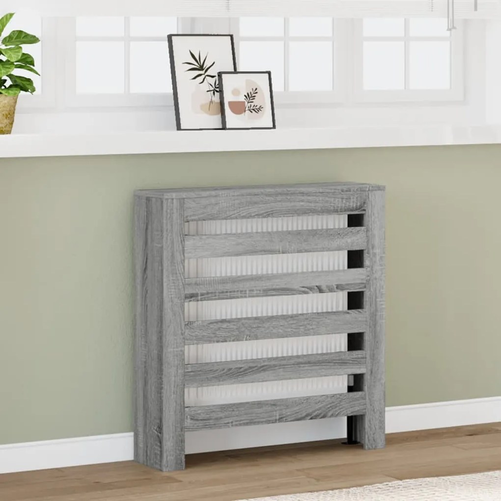 Copertura Termosifone Grigio Sonoma 78x20x82 Legno Multistrato /