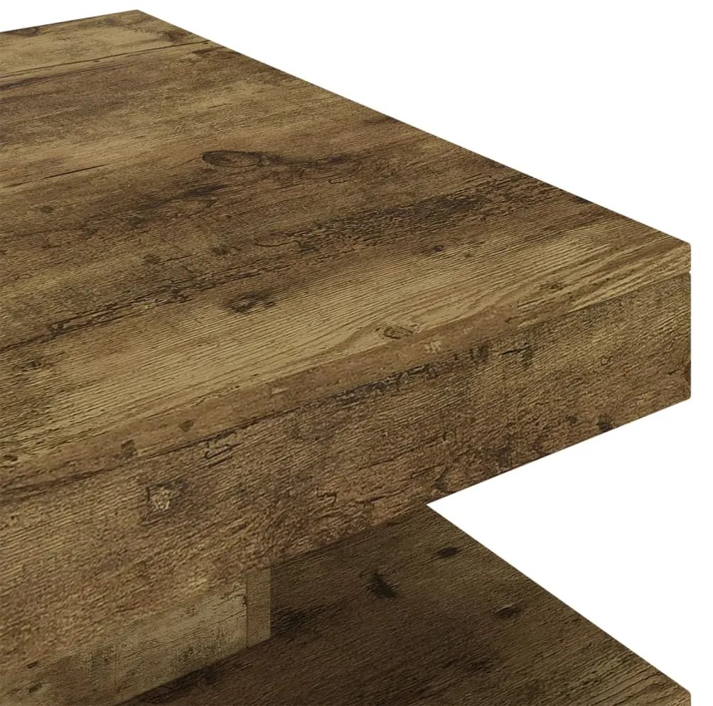 Tavolino da salotto marrone scuro 60x60x35 cm in mdf