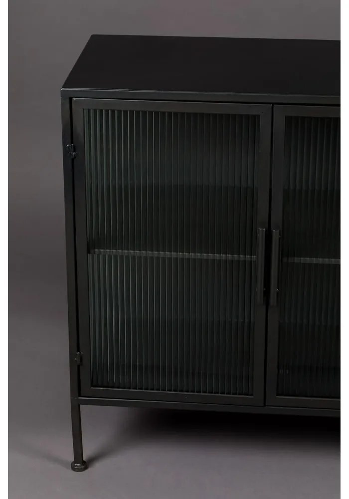 Vetrina in metallo nero 150x80 cm Boli - Dutchbone