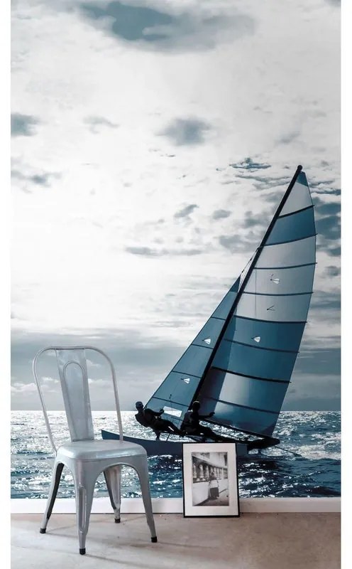 Fotomurale Barca a vela 2, blu