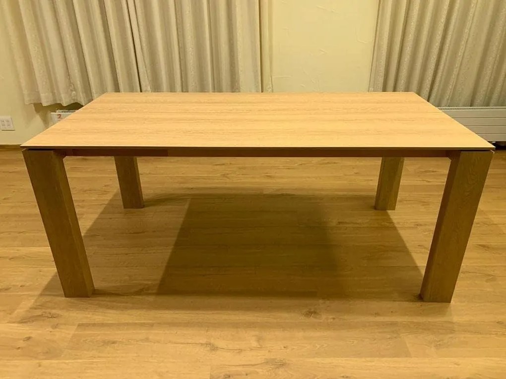 Tavolo  da pranzo moderno allungabile rovere naturale 160 x 90