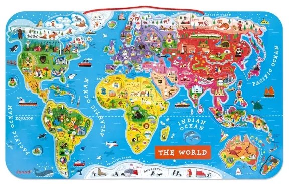 Janod - Mappamondo magnetico inglese