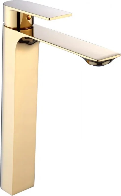 Mexen Alexa batteria lavabo alta, dorata - 71210-50