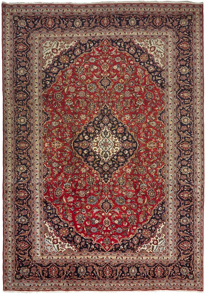 Kashan Tappeto persiano 260x360 Rosso (Iran) Annodato A Mano