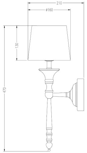 Zuma Line RLB94875-1 - Applique CLOE 1xE27/60W/230V nero/cromo lucido