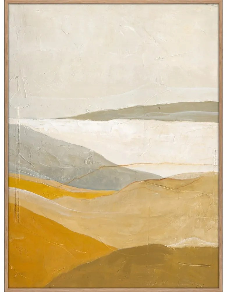 Quadro dipinto a mano 90x120 cm Yellow Field - Malerifabrikken