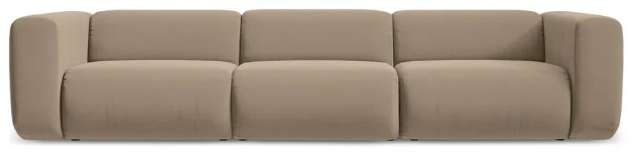 Divano beige con rivestimento in velluto 319 cm Ekahi – Makamii