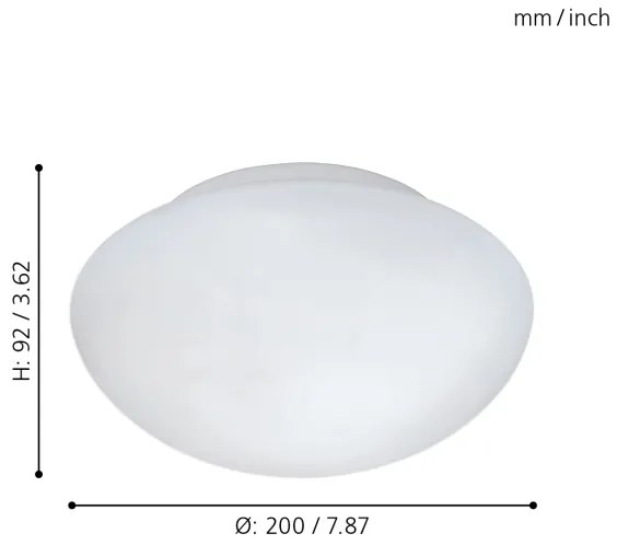 Eglo 81635 - Plafoniera  ELLA 1xE27/60W/230V