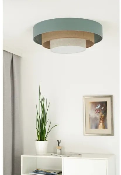 Duolla-Plafoniera LED LUNETA LED/26W/230V diametro 60 cm 4000K turchese/beige