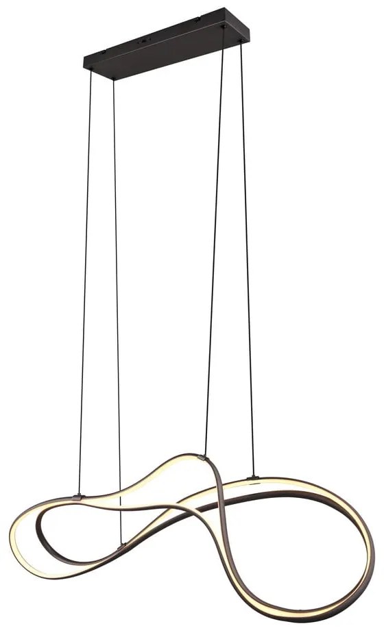 Apparecchio a sospensione LED nero con paralume in metallo Nala - Trio Select
