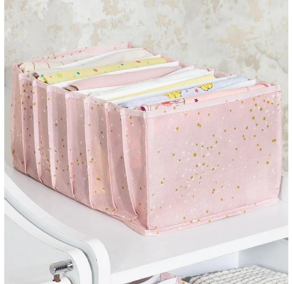 Organizzatore per armadi 37,5x24,5x17,5 cm rosa